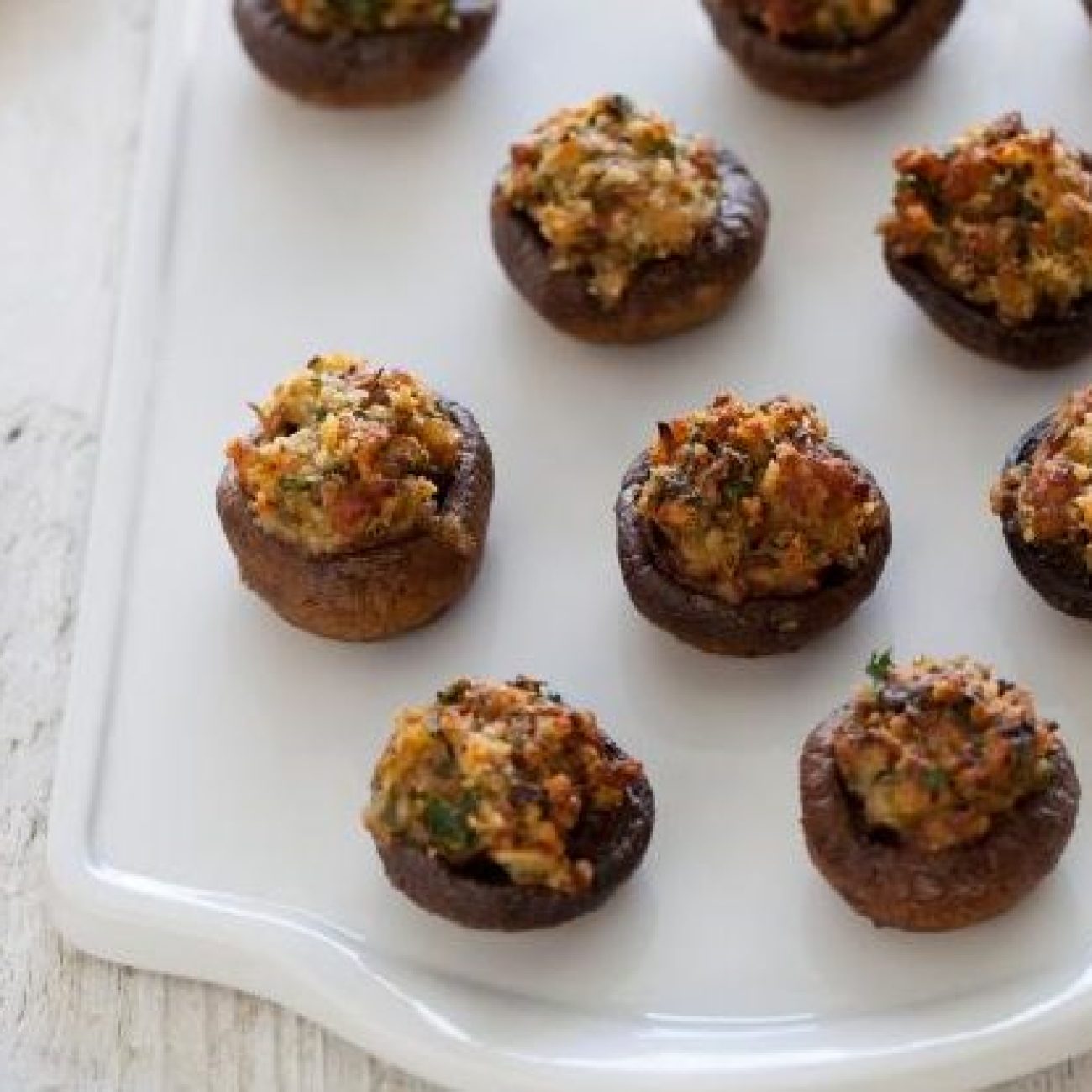 Healthy Sausage Stuffed Mushrooms