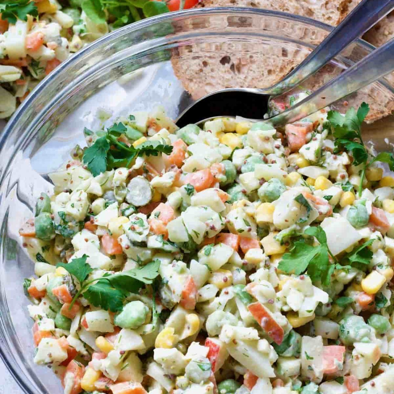 Healthy Vegan Olivier Salad: Low-Fat Russian-Style Recipe