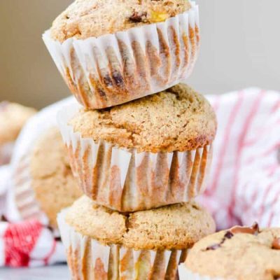 Healthy Whole Grain Banana Chocolate Chip Muffins Recipe