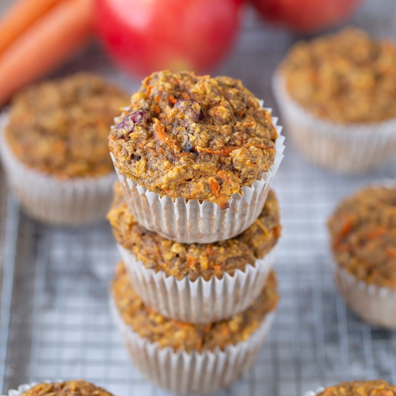 Healthy Whole Wheat Apple Flaxseed Muffins Recipe