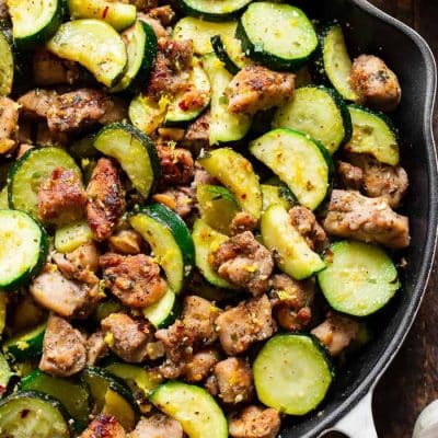 Healthy Zucchini, Chicken, And Brown Rice Skillet Meal