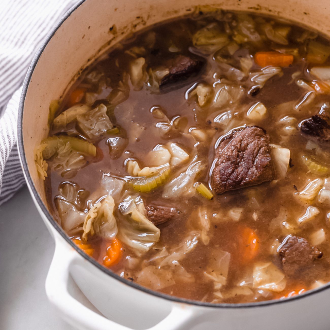 Hearty Cabbage & Beef Soup