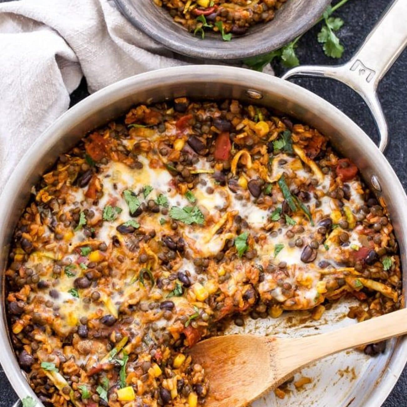 Hearty Spicy Bean and Lentil Rice Casserole Recipe