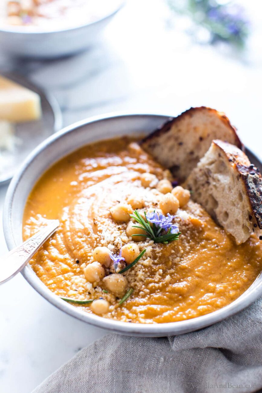 Hearty Tomato Chickpea Soup Recipe