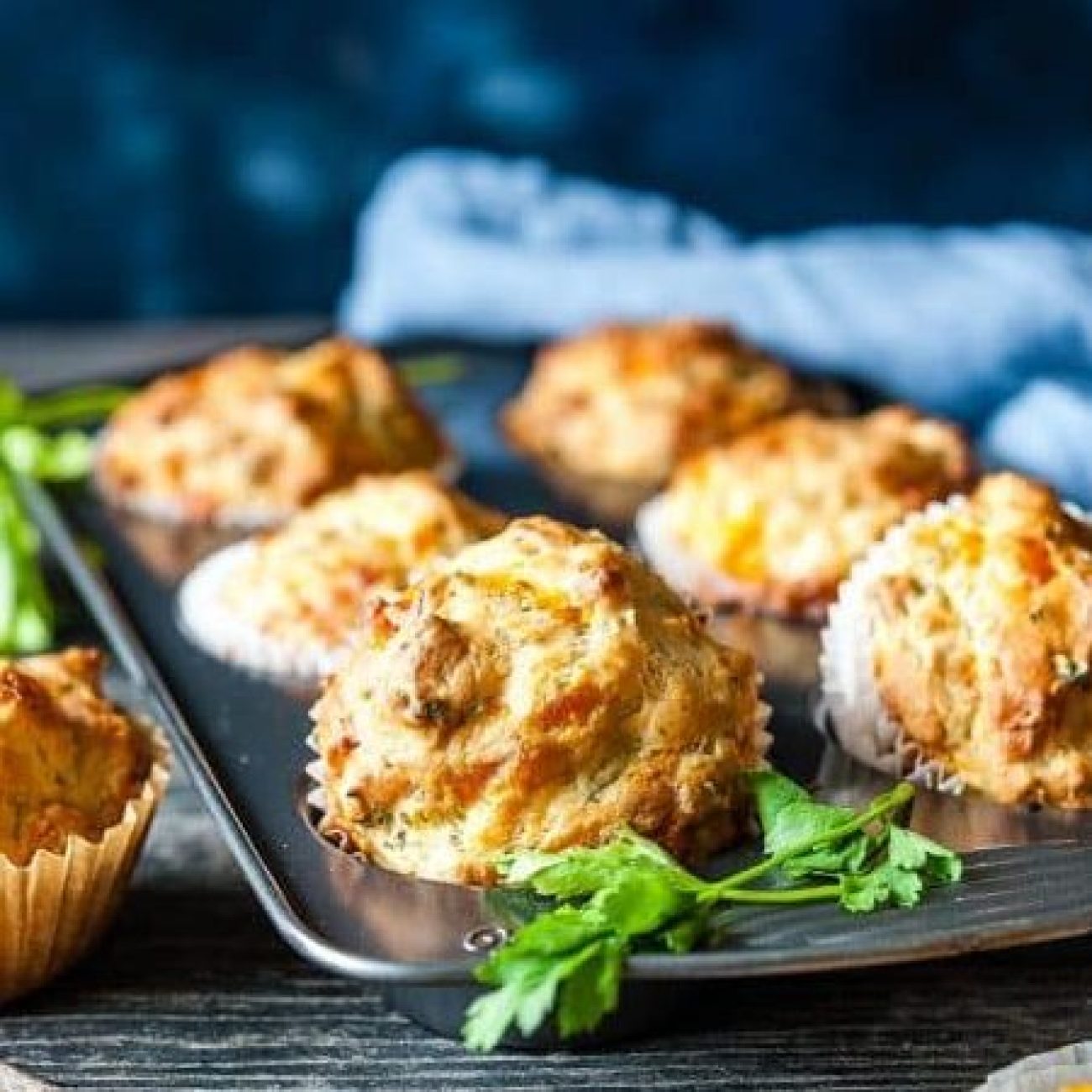 Herb Cheese Infused Smoked Salmon Muffins Recipe