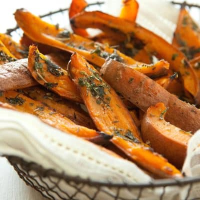 Herb Roasted Sweet Potato Skins