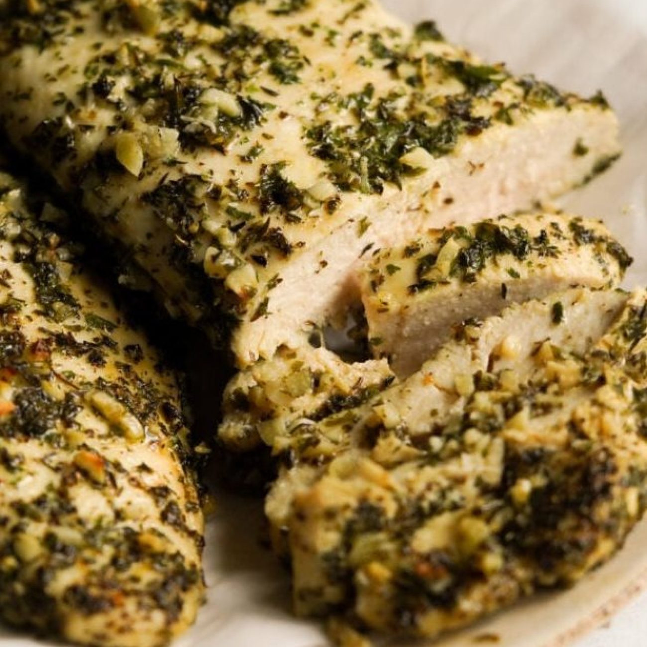 Herbed Chicken Breasts With Black Olive And