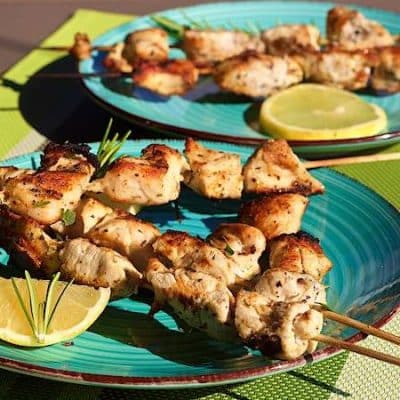 Herbed Lemon Chicken Skewers