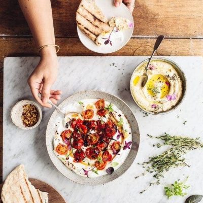 Herbed Yogurt Baked Tomatoes