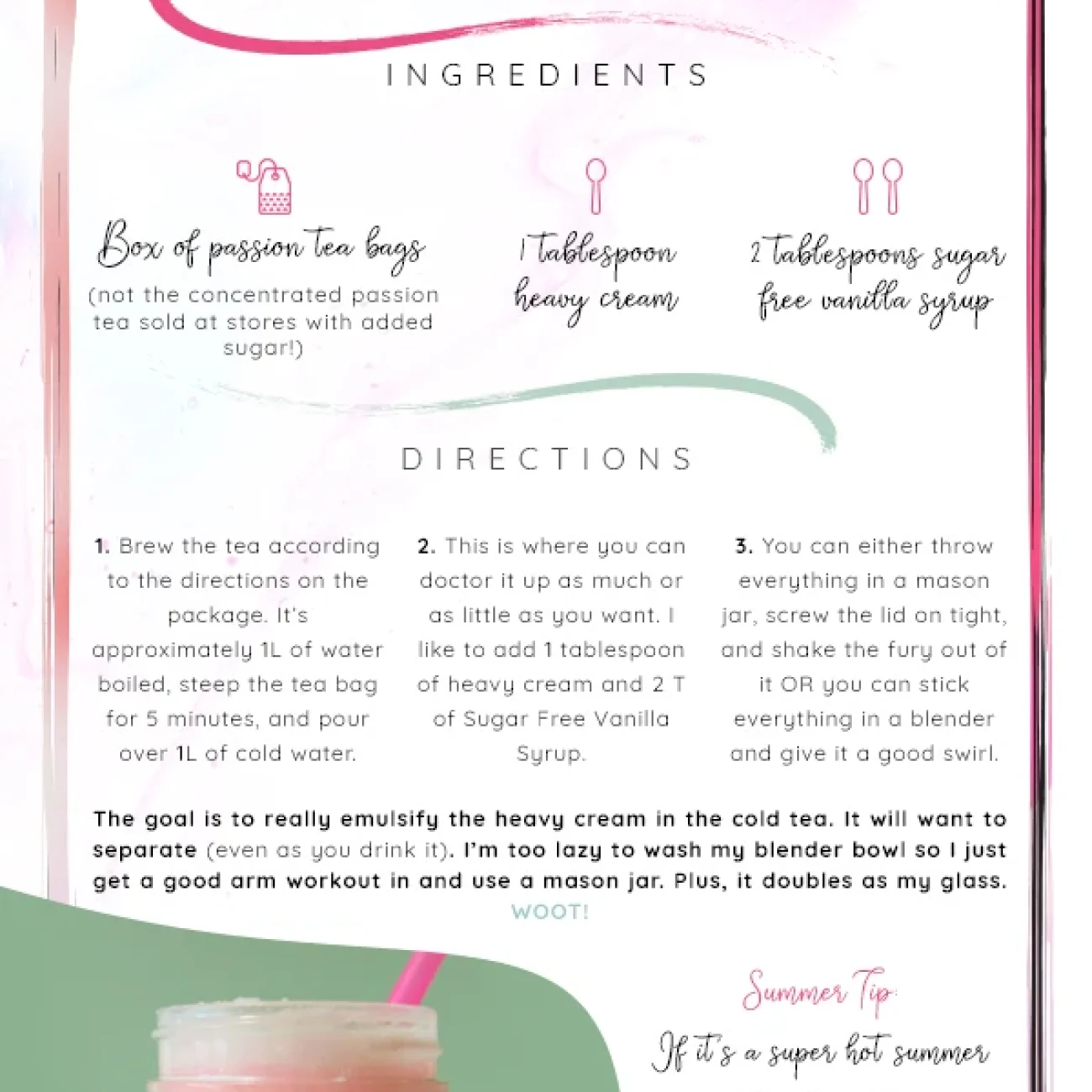 Homemade Copycat Starbucks Pink Drink Recipe