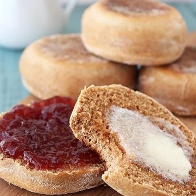 Homemade Whole Grain English Muffins Recipe