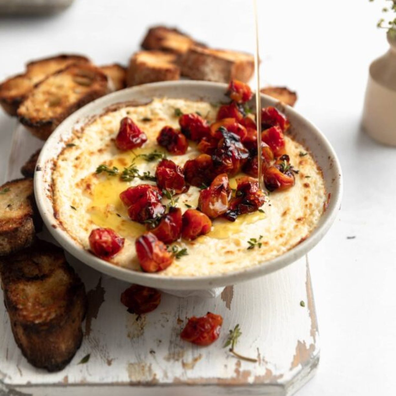 Honey-Drizzled Warm Goat Cheese Toasts Recipe