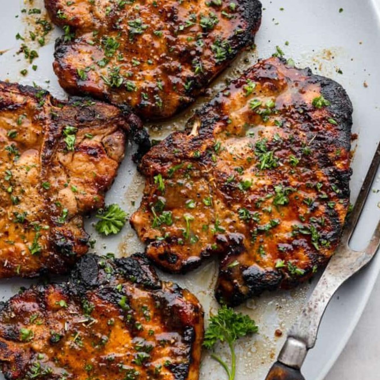 Honey Grilled Pork Chops