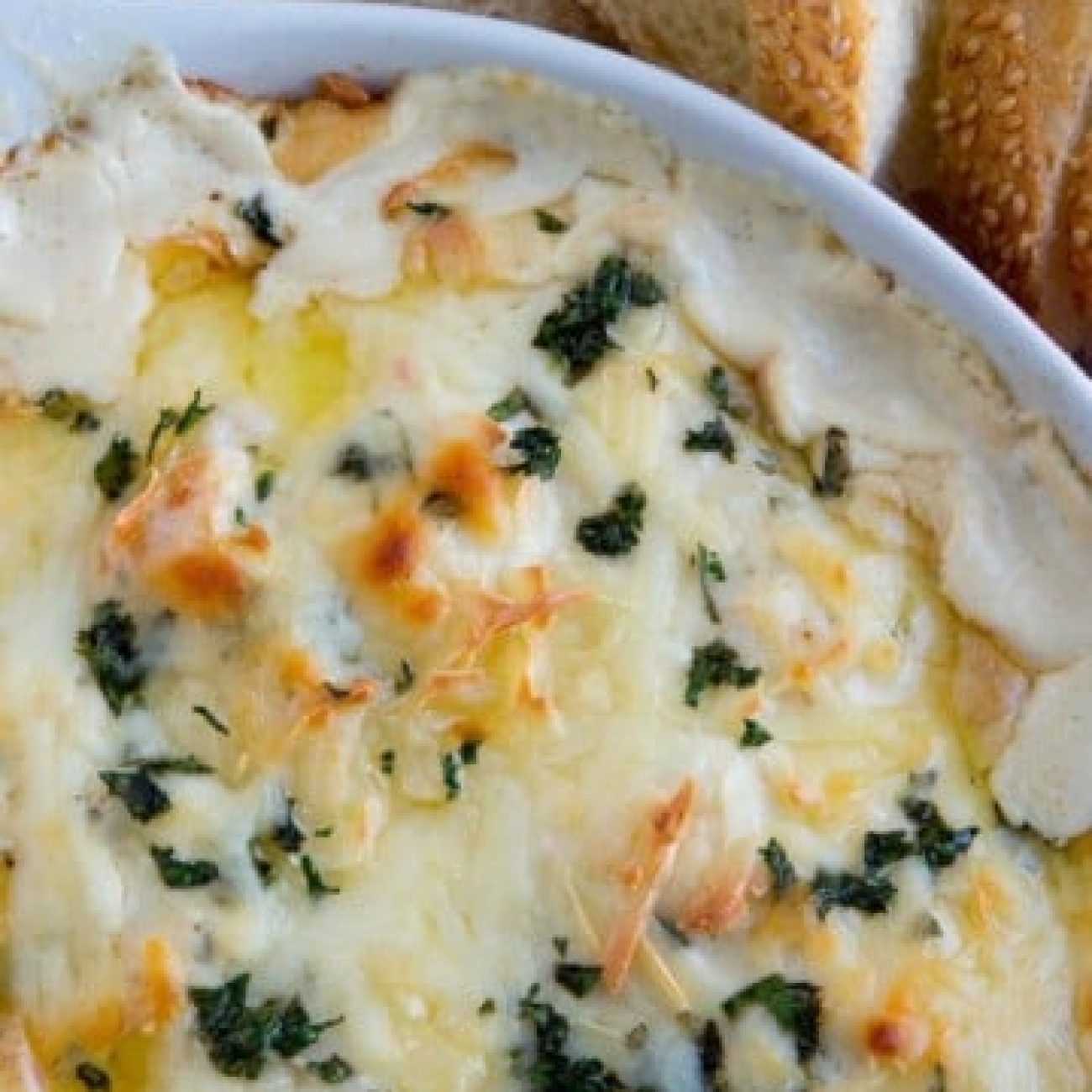 Hot Artichoke Dip With Shrimp, Mustard And