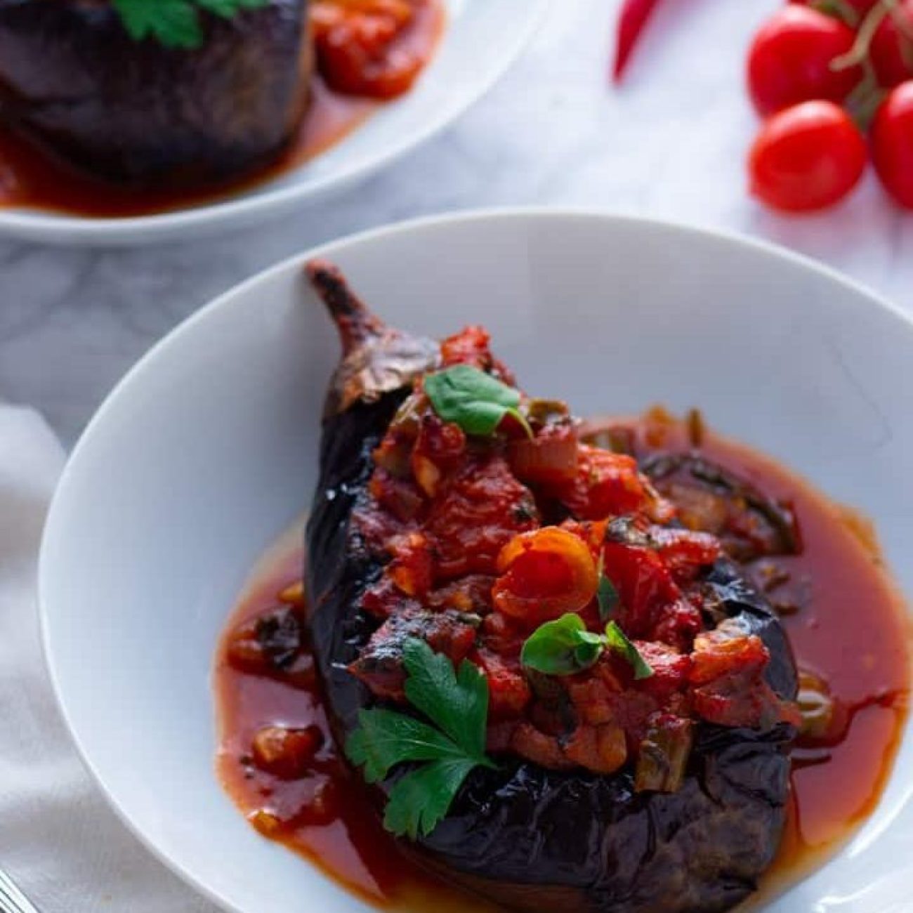 Hot Stuff! Cypriot Stuffed Aubergines And