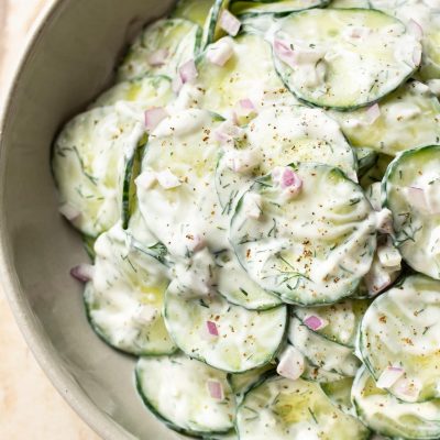 Hungarian Cucumber Salad With Sour Cream