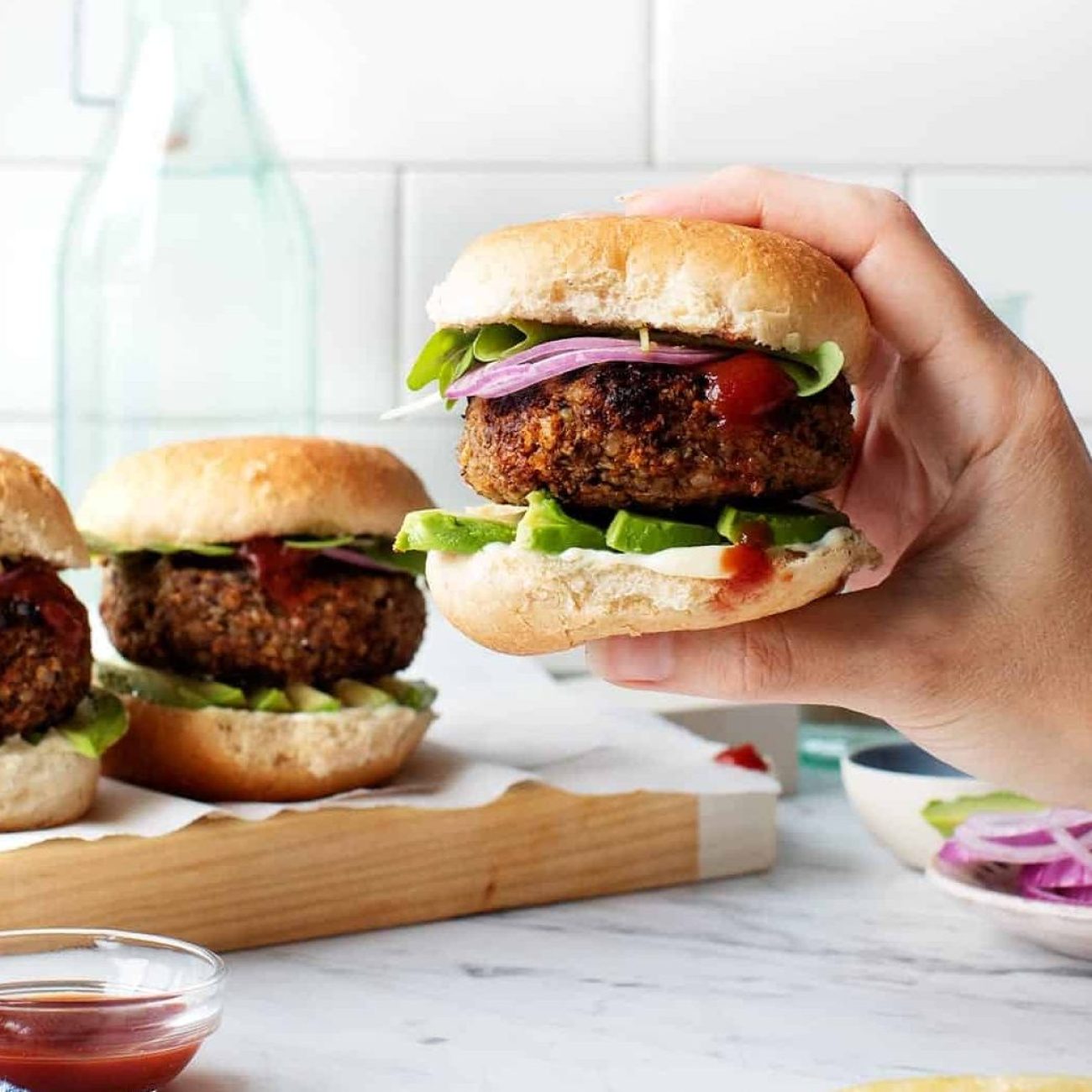 I grew up with this recipe adding quick oats to the mix help keeps meat tender when cooked well done burger cooks faster and gives a great texture