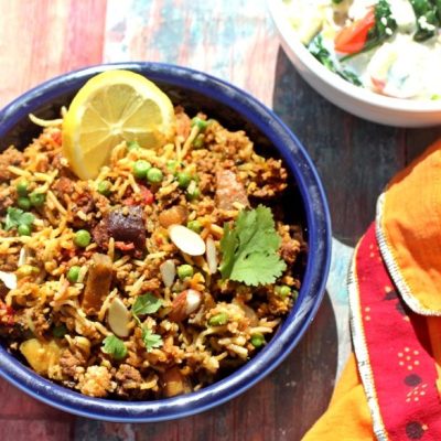 Indian Ground Chicken With Peas