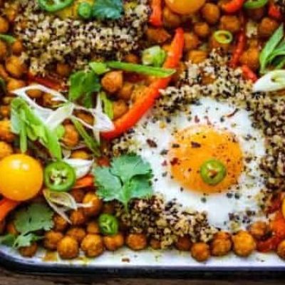 Indian-Spiced Chickpeas And Red Peppers