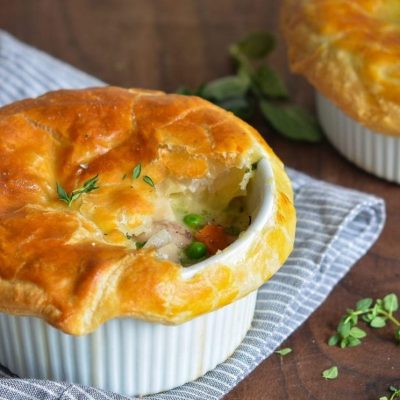 Individual Chicken Pot Pies With Puff Pastry