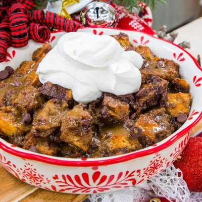 Irish Cream Bread Pudding With Caramel