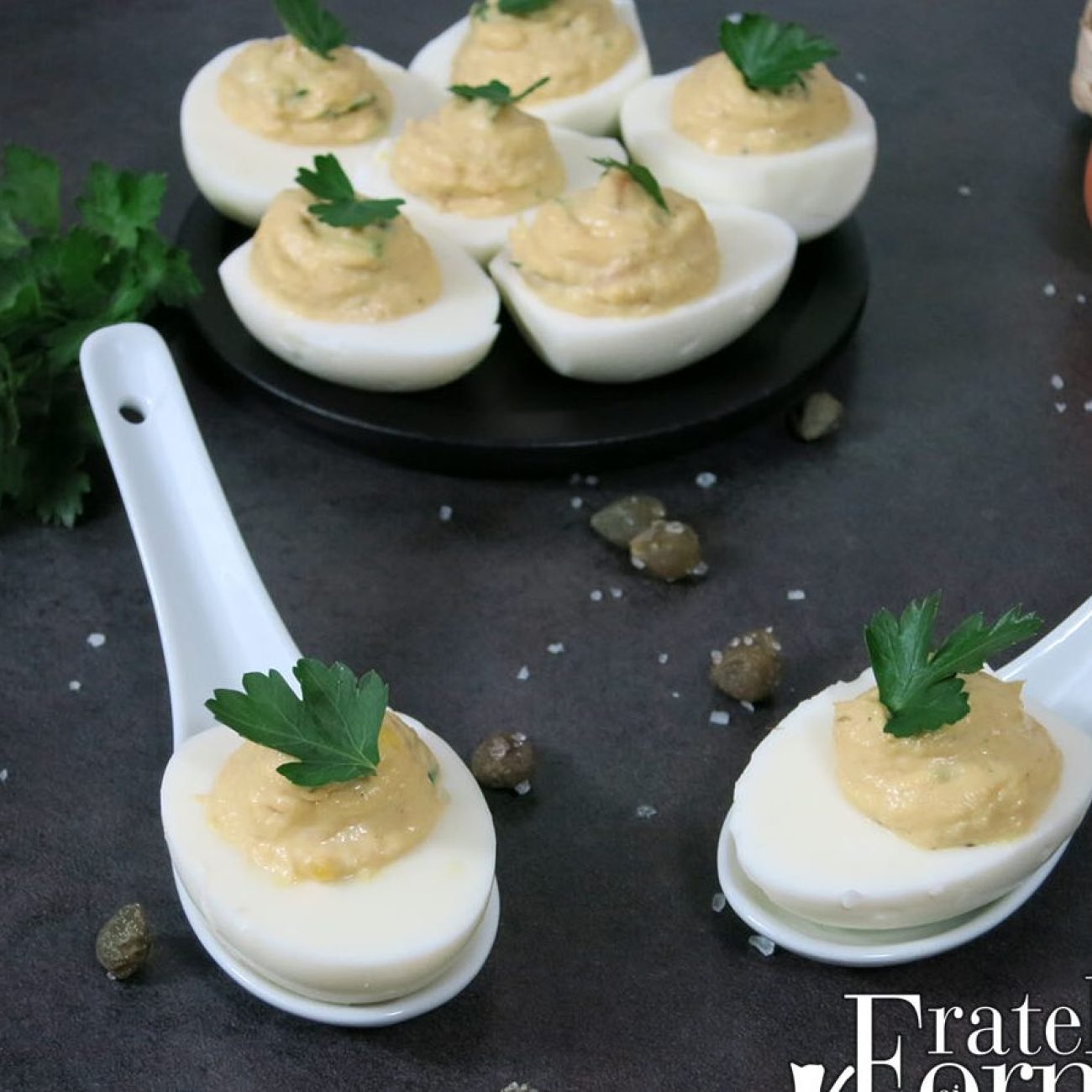 Italian Tuna Stuffed Eggs