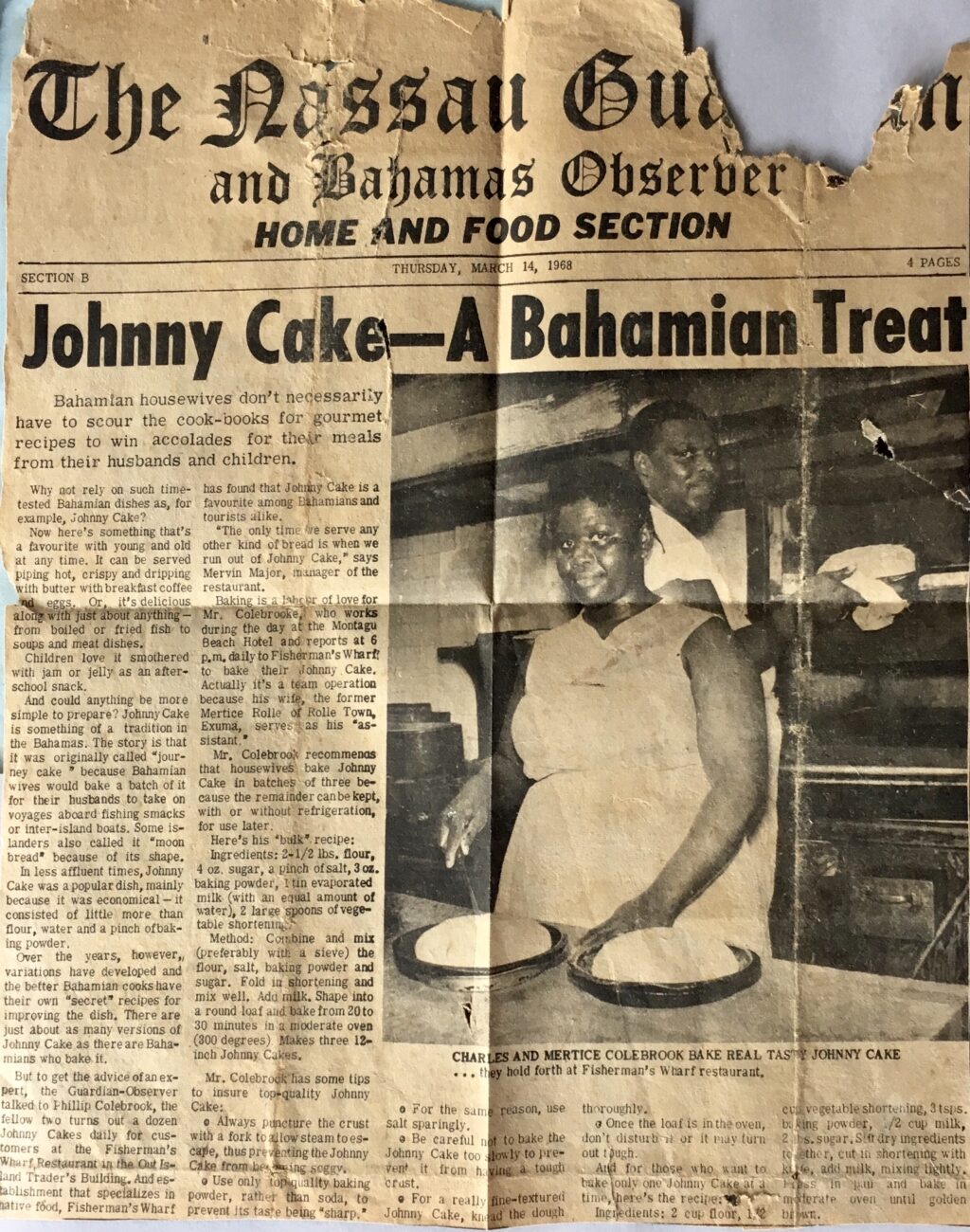 Johnny Cakes – The Bahamas