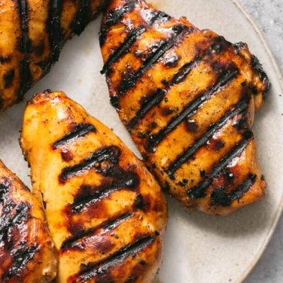 Juicy Grilled Chicken Breast In Savory Sauce