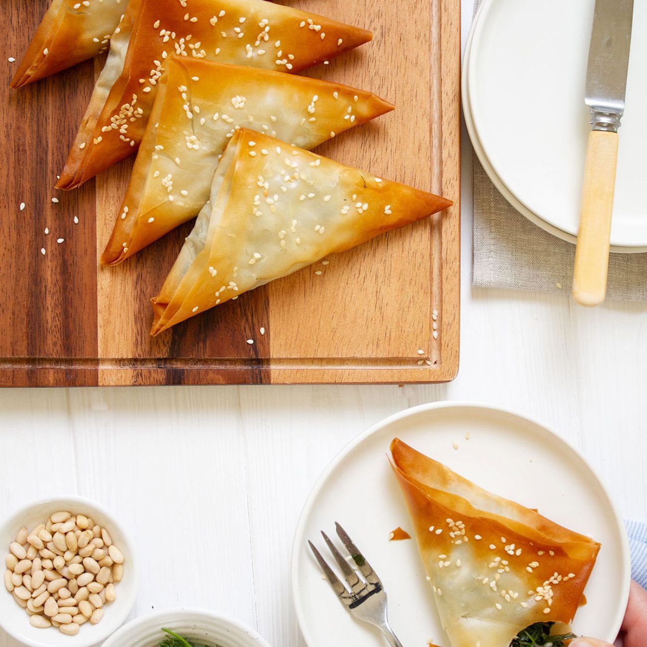 Kale Mushroom And Dill Triangles