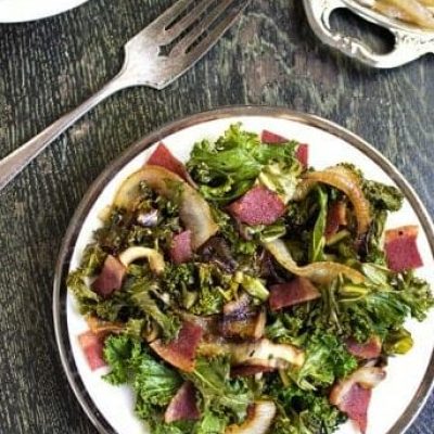 Kale With Caramelized Onions And