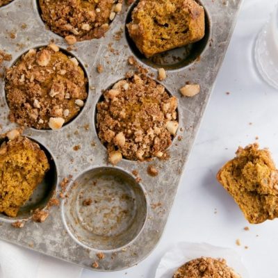 Kansas Pecan Topped Pumpkin Muffins Good