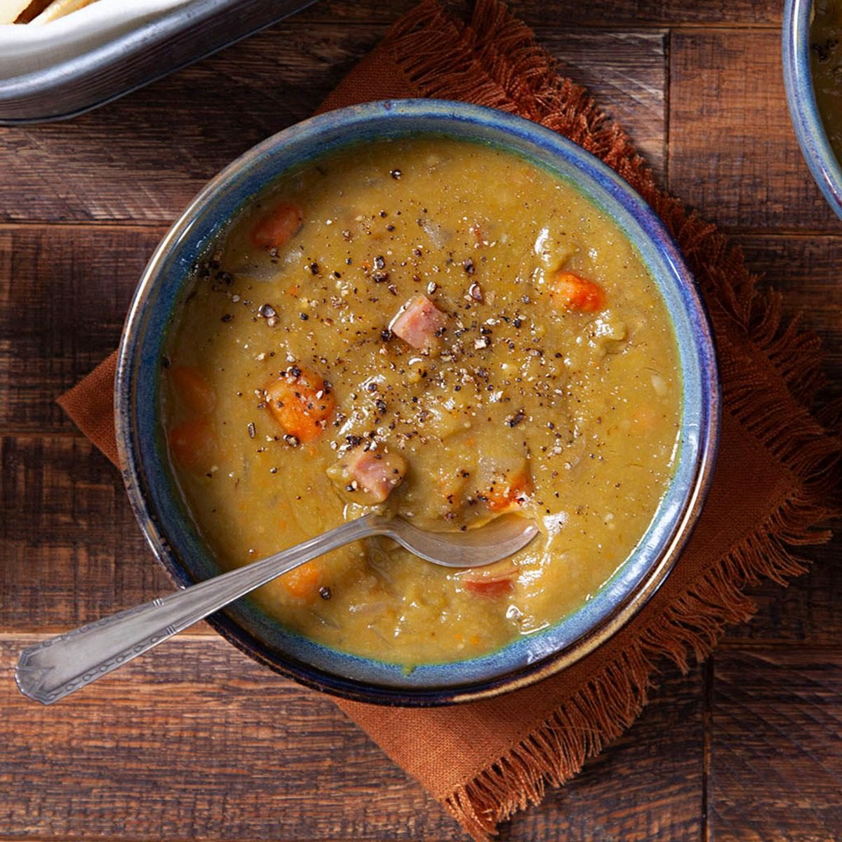 Kittencals Pea Soup With Ham Bone Crock Pot