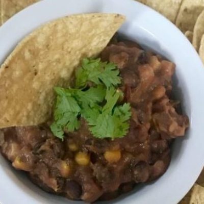 Lauralies Low Fat Zesty Black Bean Dip