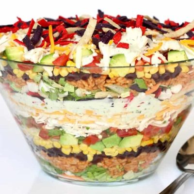 Layered Mexican Chicken Salad