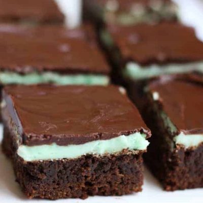 Layered Mint Chocolate Brownies