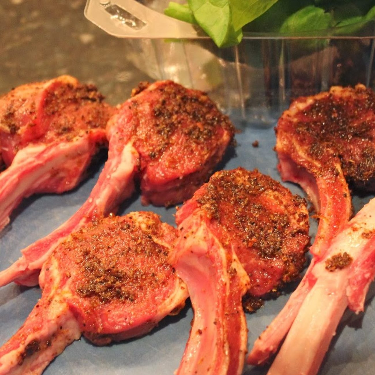 Lebanese Lamb Chops With Lemony Lettuce