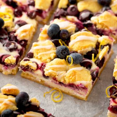 Lemon Blueberry Cheesecake Bars