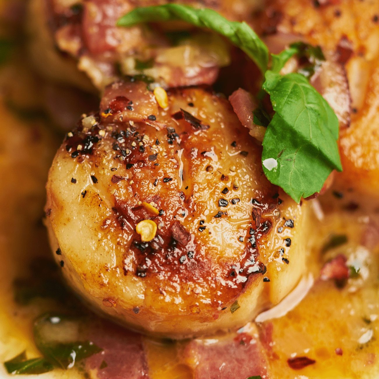 Lemon, Butter, And Bacon Scallops