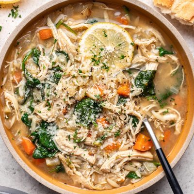 Lemon Chicken Soup With Orzo