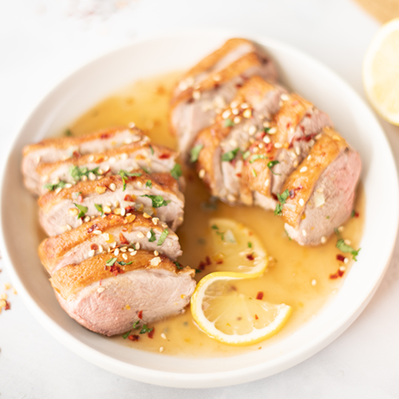 Lemon Herb Duck Breasts