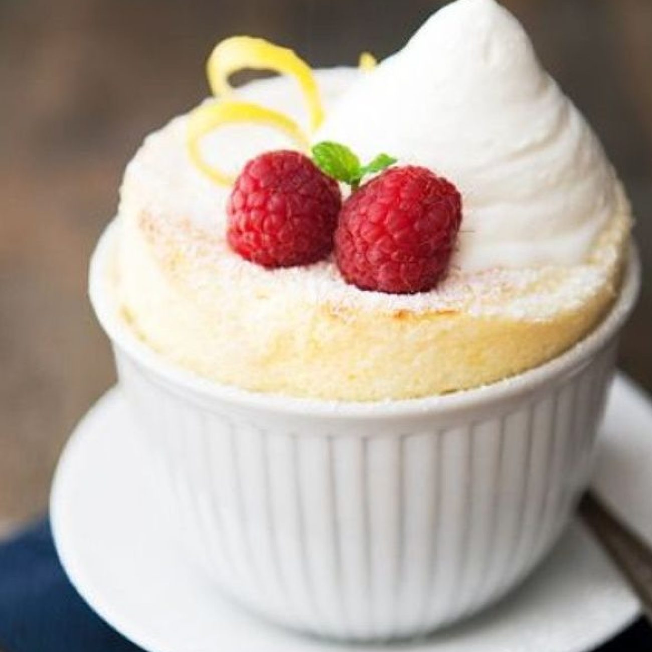 Lemon & Mixed Berry Souffle Pudding Low