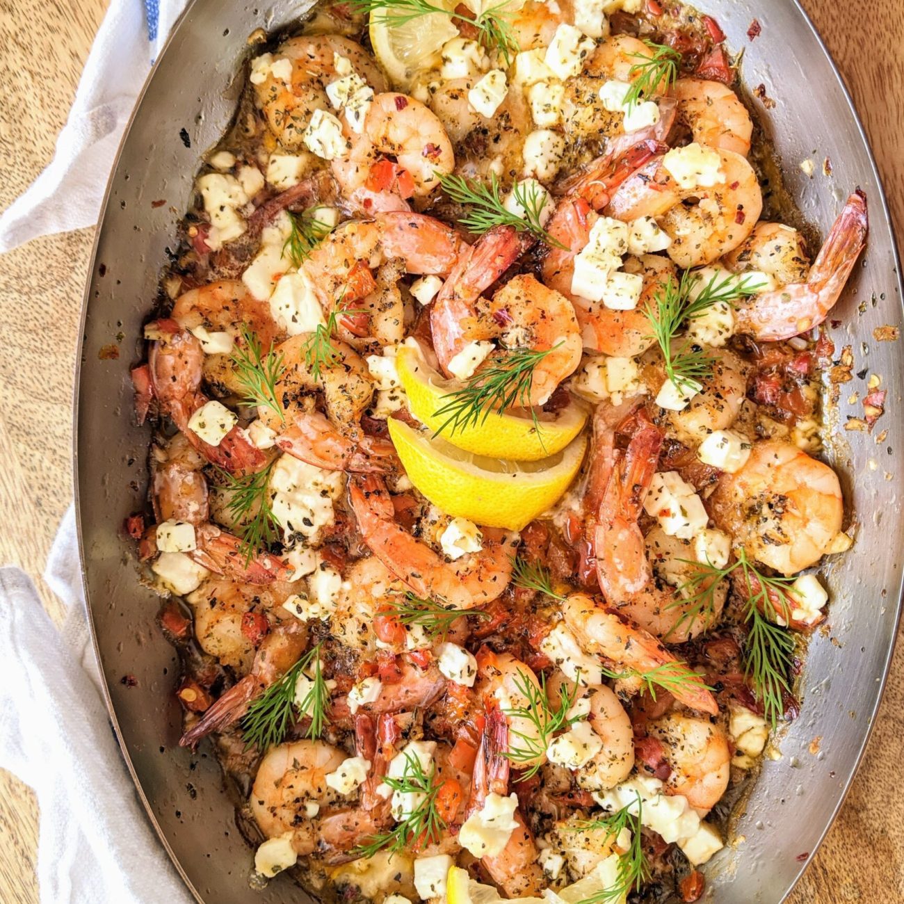 Lemon Oregano Shrimp Over Peppered