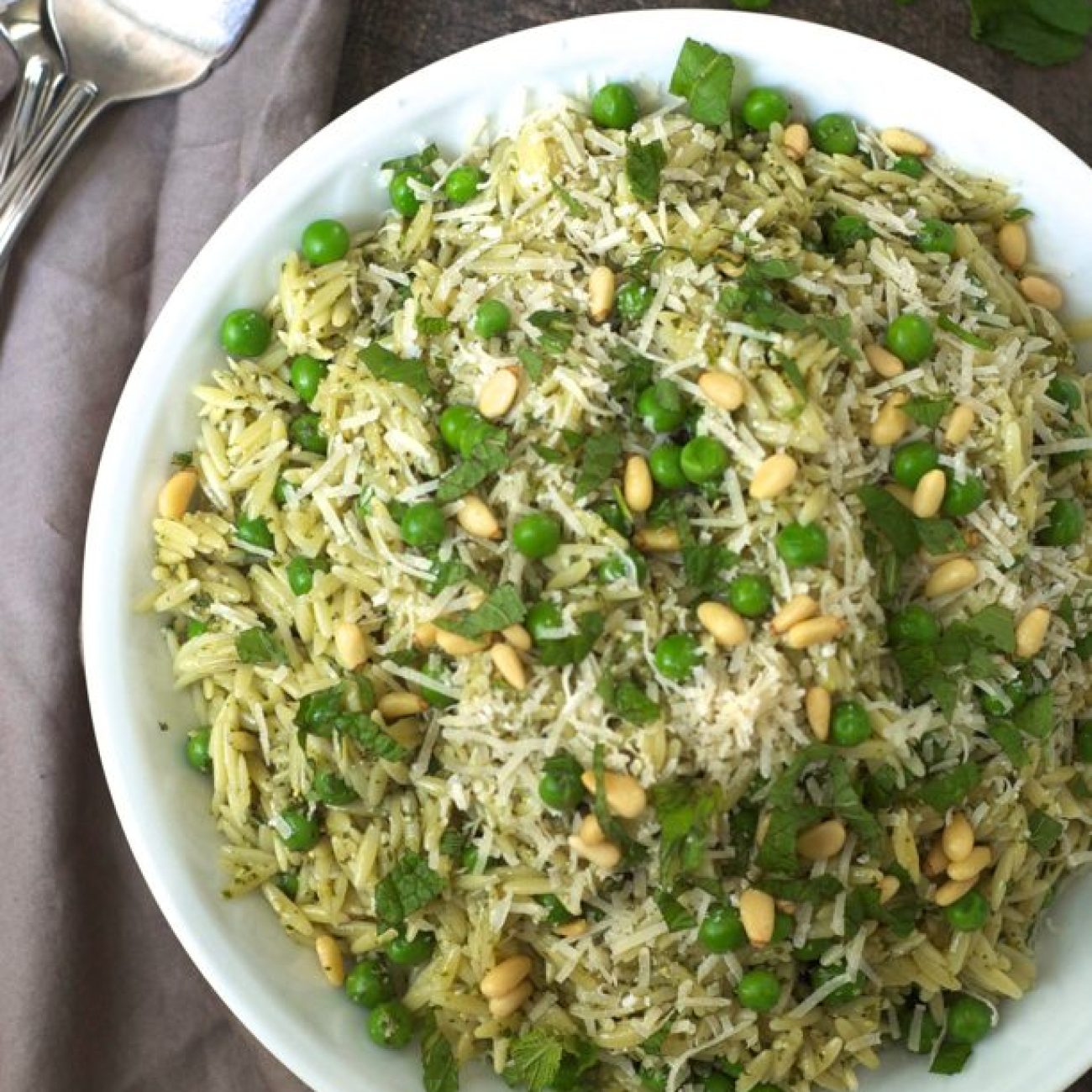 Lemon Orzo With Mint