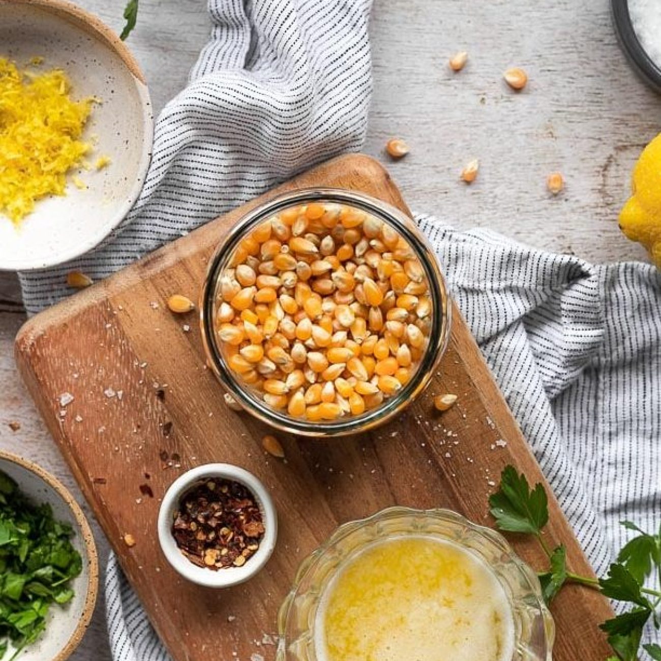 Lemon Parsley Popcorn