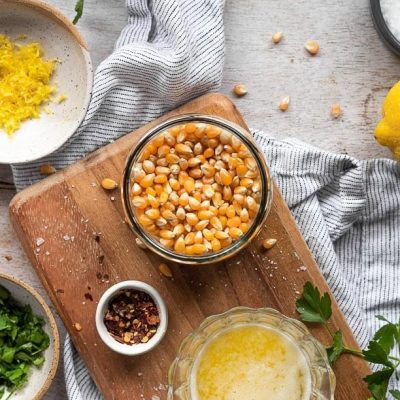 Lemon Parsley Popcorn