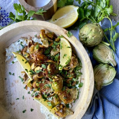 Lemony Artichokes And Capers Dip