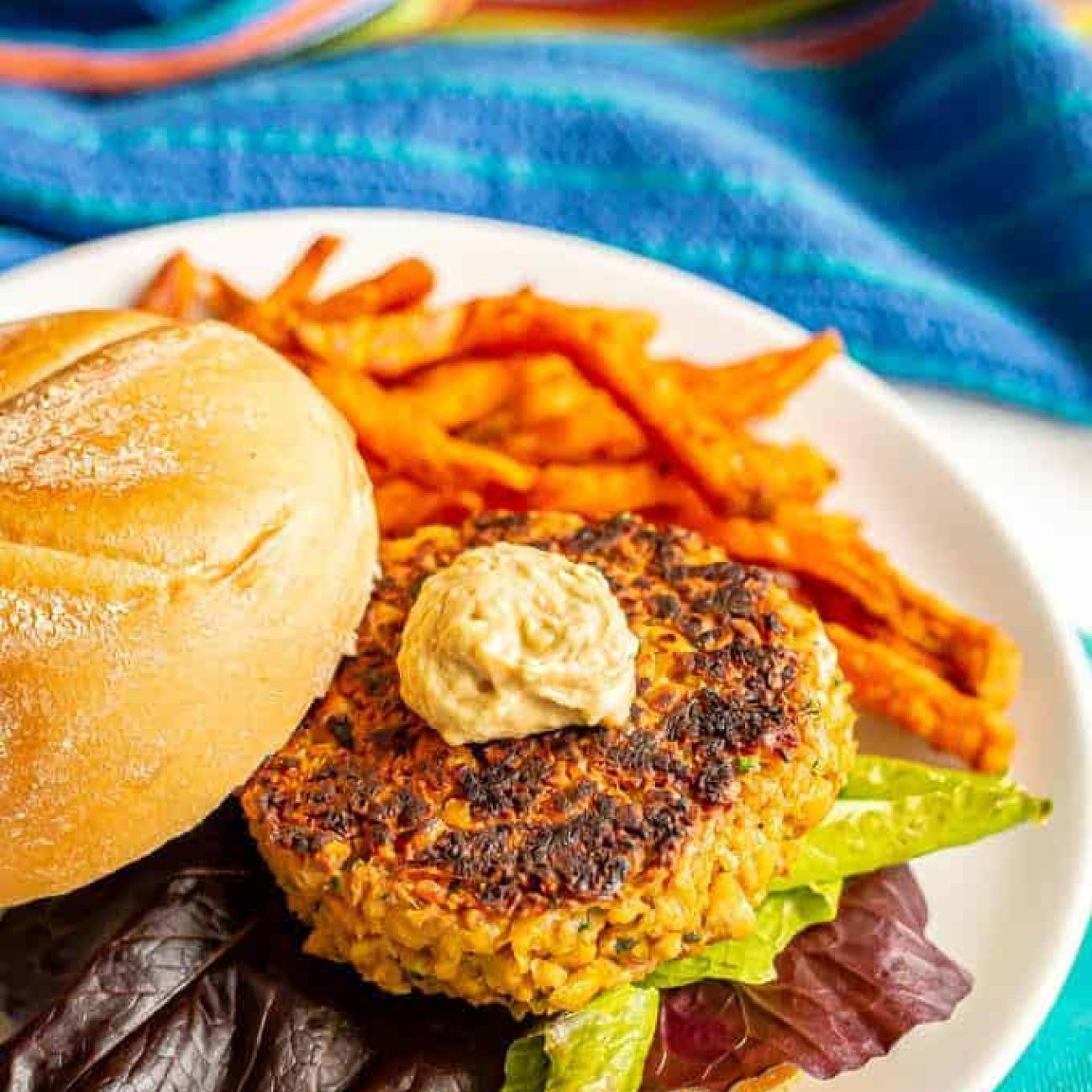 Lentil & Chickpea Burgers W/ Coriander