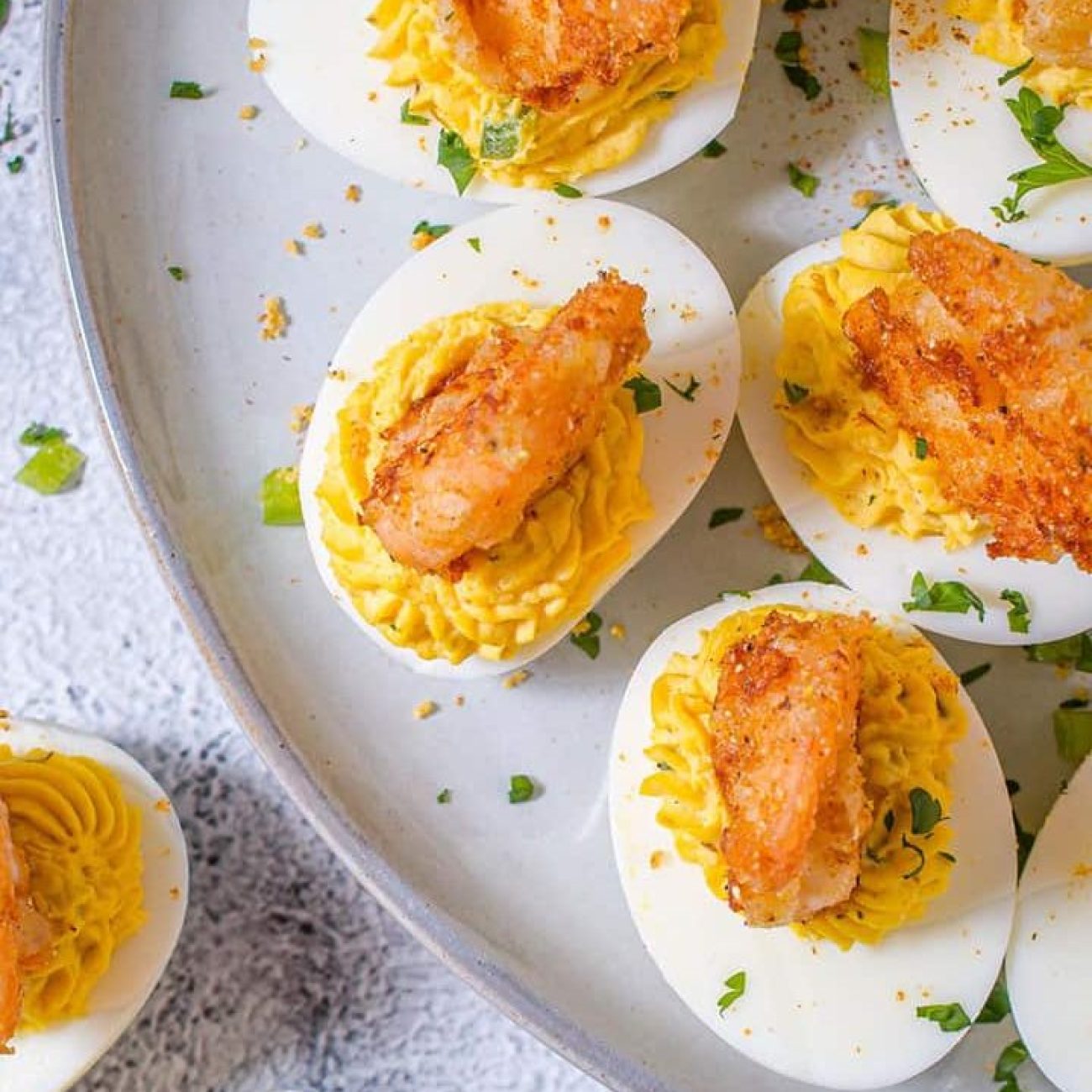 Lindas Shrimp Stuffed Eggs