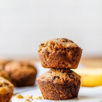 Low Fat Banana Bran Muffins