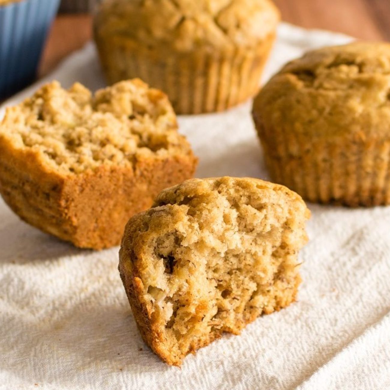 Low-Fat Or Fat-Free Banana- Crunch Muffins